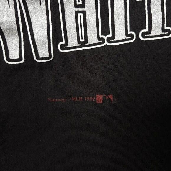 Vintage Chicago White Sox T Shirt Mens Size Large Black 90s OVERSIZED Made In US - Picture 3 of 7